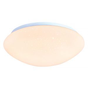Plastic flush ceiling light white, Djalissa, 12W, 4000K LED