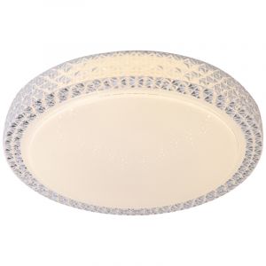 Design flush ceiling light white, Baki, 60W, adjustable light colour LED, with remote control