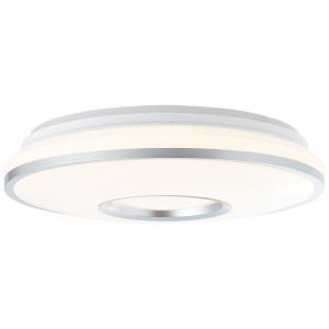Modern flush ceiling light white, Guled, 24W, adjustable light colour LED, with remote control