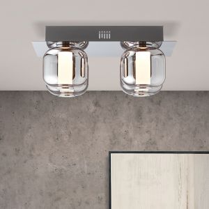 Design ceiling light chrome, Emmely, 22W, 3000K LED