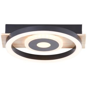 Design flush ceiling light brown, Konrad, 9W, 3000K LED