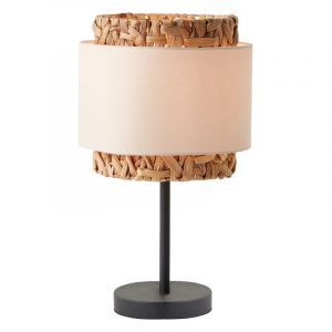 Rustic table lamp brown, Vibeke, with switch