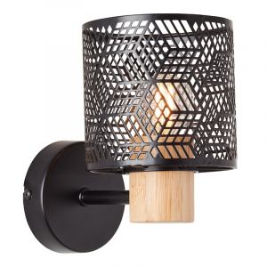 Wood wall light black, Sherona