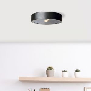 Industrial flush ceiling light black, Sherman