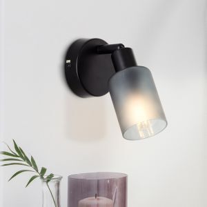 Glass wall spotlight black, Fanny