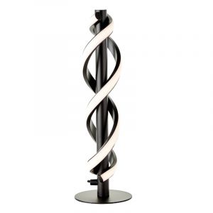 Modern table lamp black, Quang, 9W, 3000K LED, with switch