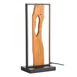 Rustic table lamp brown, Raynor, 10W, 3000K LED, with switch