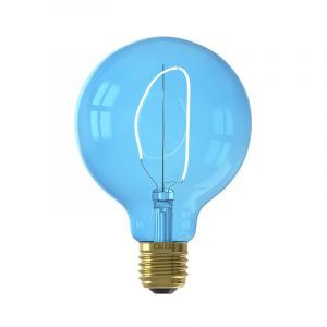 Blue Calex LED Globe lamp, Aminata, G95, E27, 4W, 2200K (extra atmospheric white), dimmable