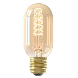 Dimmable Calex E27 LED tubular bulb amber, 3,8W, 2100K