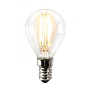 Dimmable E14 LED bulb, P45, 3w, transparent glass, 2700k