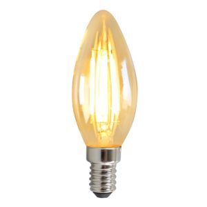 Dimmable E14 LED candle, 3w, amber glass, 2200K