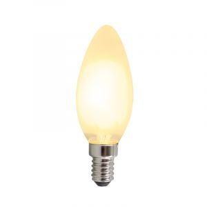 Dimmable E14 LED candle, 3w, white glass, 2700k