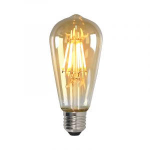 Dimmable E27 Edison LED bulb, ST58, 5w, amber glass, 2200K