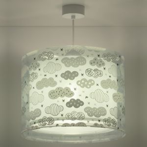 Green kids pendant light plastic, Clouds