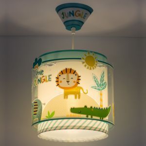 Multicoloured kids pendant light plastic, Jungle