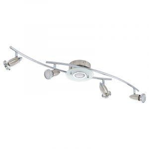 Chrome flush ceiling light steel, Yorben