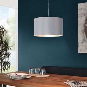Grey modern pendant light fabric, Terme