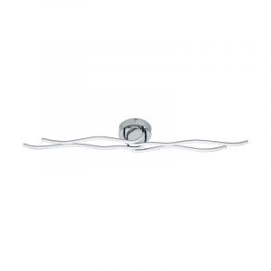 Chrome modern ceiling light plastic, Therese, 40W, 3000K LED