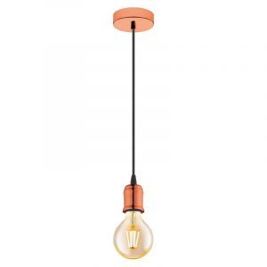 Copper vintage pendant light metal, Christel