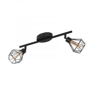 Black industrial ceiling spotlight steel, Zinedine