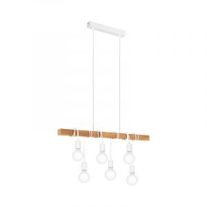 Wood pendant light white, Anton