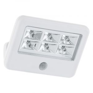 White outdoor wall light with motion sensor plastic, Patricia, 0,5W, 4000K LED, IP54