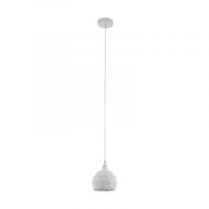 White modern pendant light steel, Silva