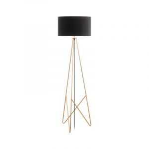 Copper design floor lamp metal, Viola, with switch
