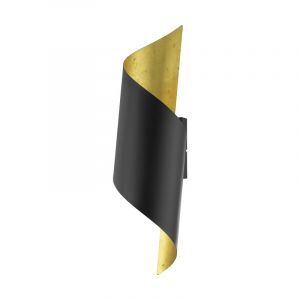 Golden modern wall light steel, Karlijn