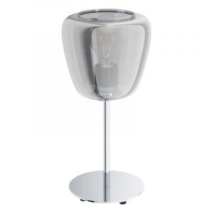 Chrome modern table lamp steel, Gauke, with switch