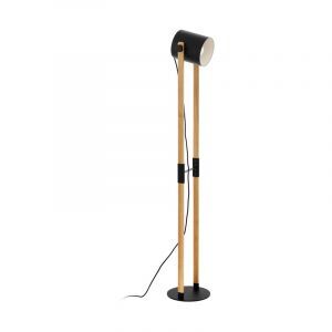 Cream modern floor lamp steel, Kaspar, with switch