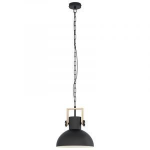 Black industrial pendant light metal, Elmira