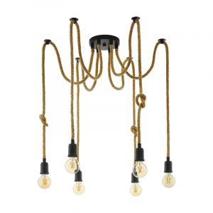 Black industrial pendant light steel, Simeon