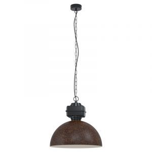 Brown industrial pendant light steel, Silja