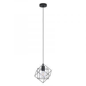 Black industrial pendant light steel, Aemilius