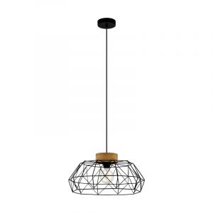 Black industrial pendant light steel, Joseline