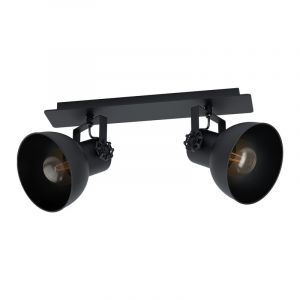 Black industrial ceiling spotlight steel, Angelina