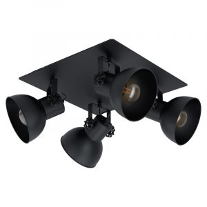 Black industrial ceiling spotlight steel, Angelina