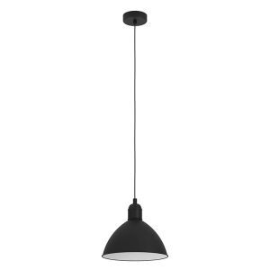 Black industrial pendant light aluminium, Nuno
