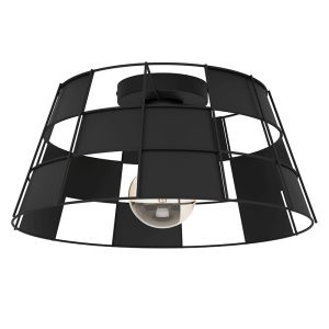 Black ceiling light aluminium, Nelly