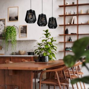 Paper pendant light black, Caine