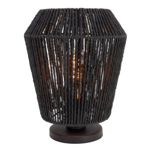 Paper table lamp black, Caine, with switch