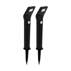 Black garden spike light plastic, Zora, 1W, 3000K LED, IP44
