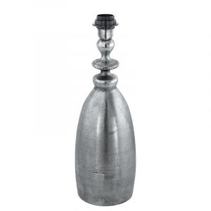 Nickel retro table lamp aluminium, Abdel, with switch