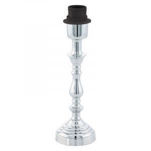 Chrome design table lamp without shade metal, Mason, with switch