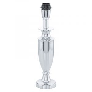 Chrome design table lamp without shade steel, Mason, with switch