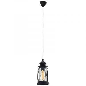 Black vintage pendant light glass, Abetone
