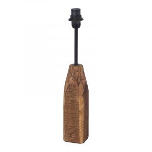 Wood table lamp without shade brown, Noah, with switch