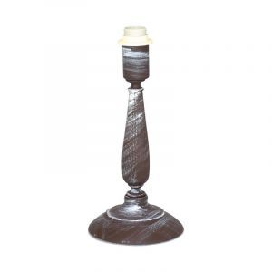 Brown rustic table lamp without shade metal, Noah, with switch