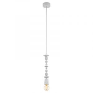 Wood pendant light white, Abel